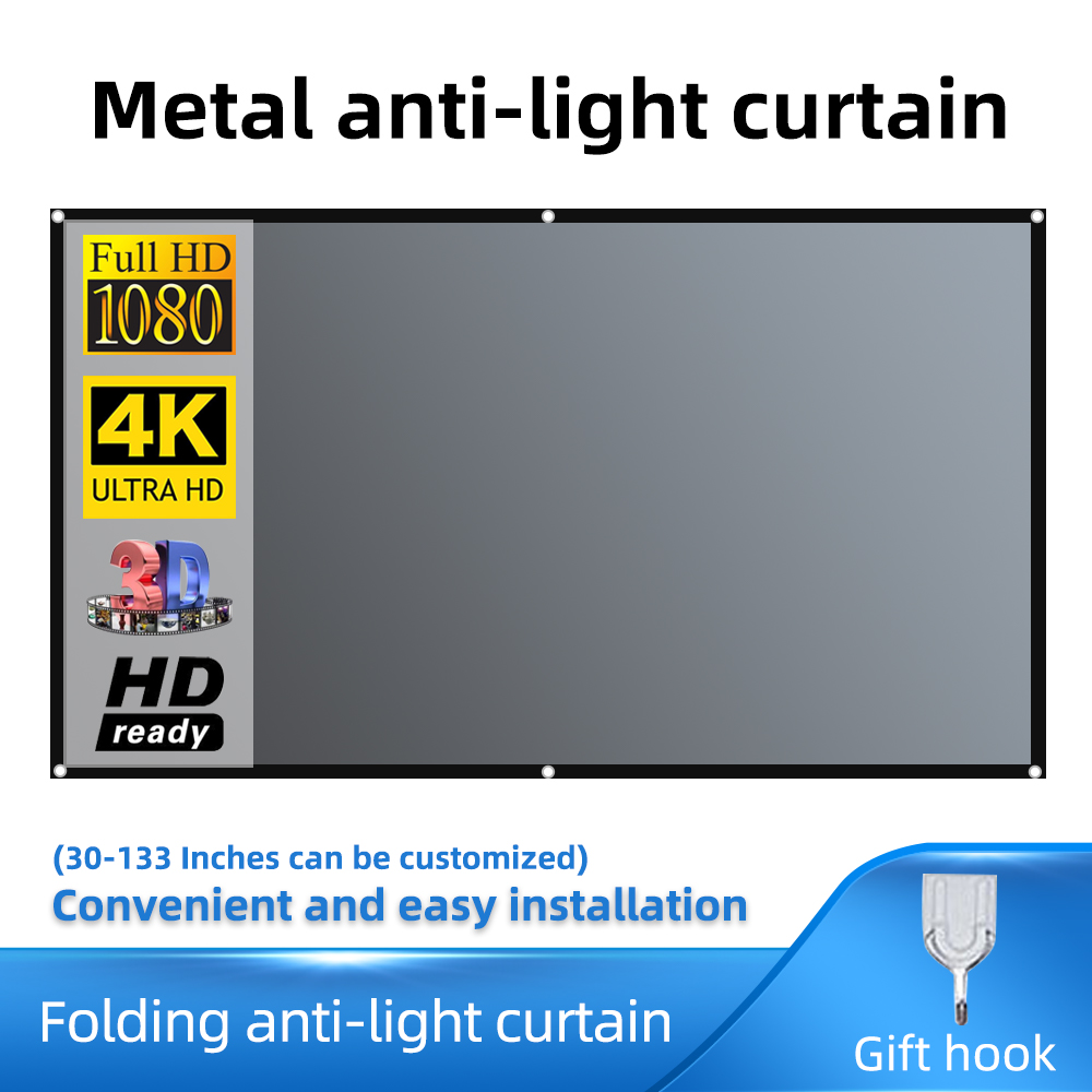 Home Cinema Projector Screen - Salange layar proyektor 16:9, kain kain