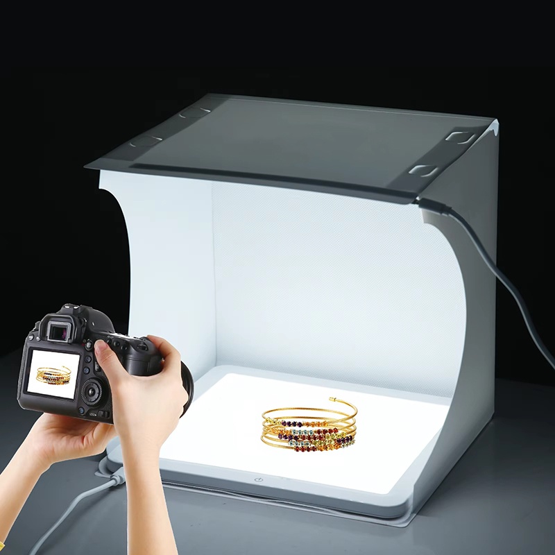 Home Cinema Led - Kotak Foto Portabel 20cm, Studio Foto