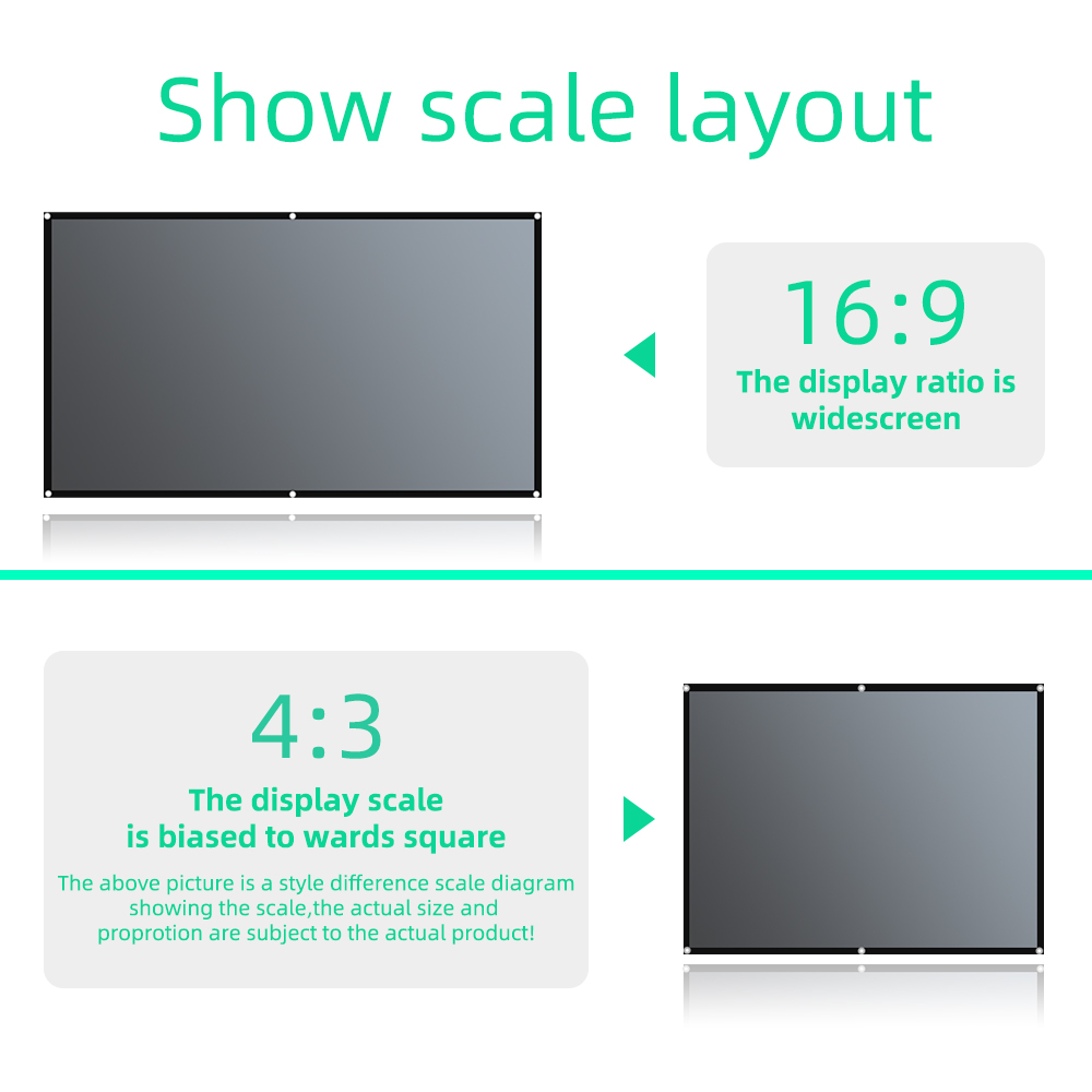 Salange layar proyektor 16:9,  - Home Cinema Projector Screen ulasan dan harga