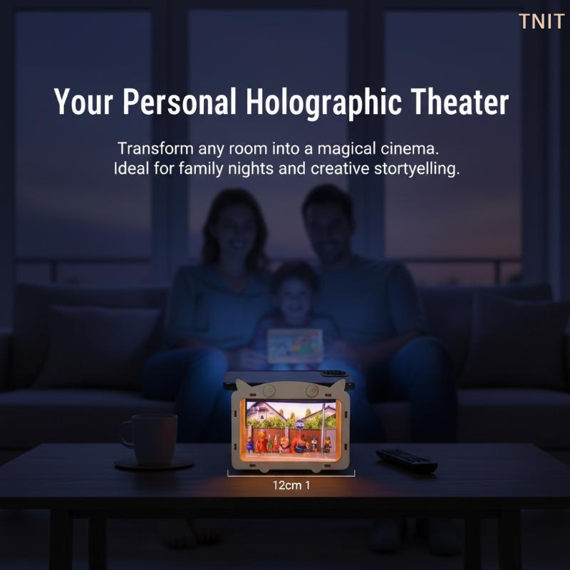 1Set Proyektor Hologram 3D DIY - Home Cinema Diy ulasan dan harga