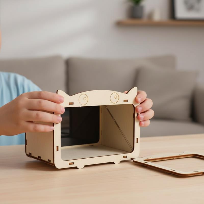 1Set Proyektor Hologram 3D DIY - Home Cinema Diy ulasan dan harga