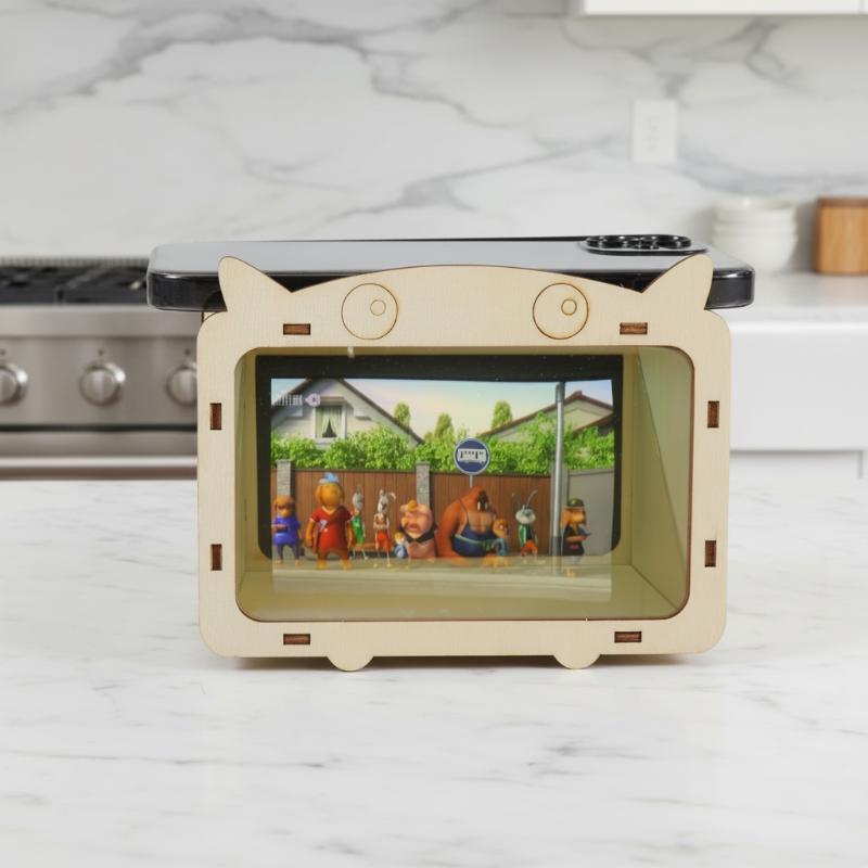1Set Proyektor Hologram 3D DIY - Home Cinema Diy ulasan dan harga