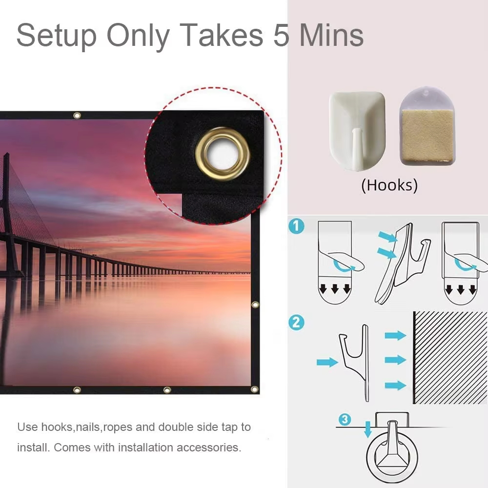 LEJIADA Layar Proyektor Lipat  - Home Cinema Projector Screen ulasan dan harga
