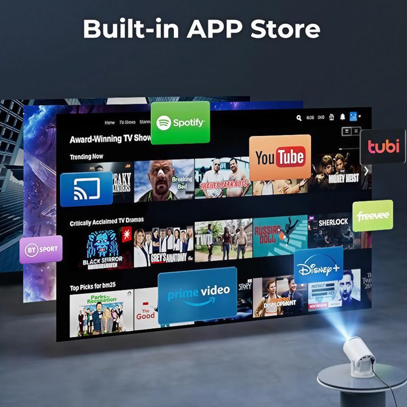 Proyektor Portabel HY300Pro 4K - Home Cinema Bluetooth ulasan dan harga