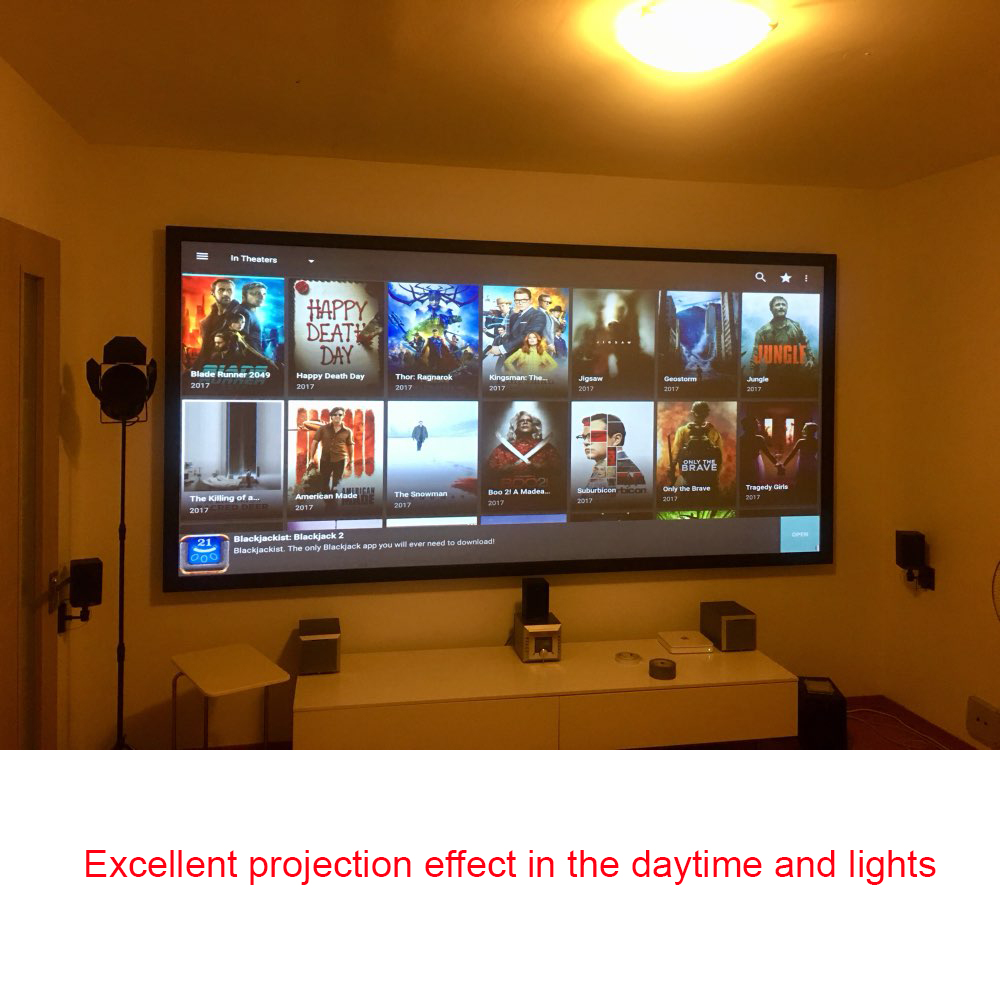 Salange layar proyektor, 60 10 - Home Cinema Projector Screen ulasan dan harga